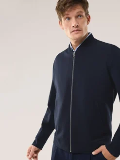 Anzug-Blouson mit Stehkragen