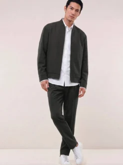 Anzug-Blouson mit Stehkragen