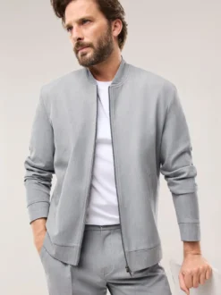 Anzug-Blouson mit Stehkragen