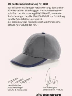Baseballkappe UV-Schutz