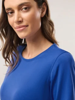 Baumwoll-Basic-Shirt Halbarm