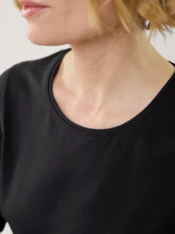 Baumwoll-Basic-Shirt Halbarm