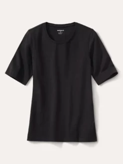 Baumwoll-Basic-Shirt Halbarm