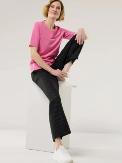 Baumwoll-Basic-Shirt Halbarm