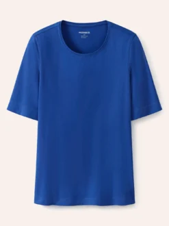 Baumwoll-Basic-Shirt Halbarm