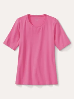 Baumwoll-Basic-Shirt Halbarm