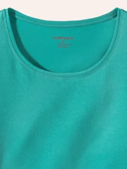 Baumwoll-Basic-Shirt Halbarm