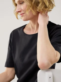 Baumwoll-Basic-Shirt Halbarm