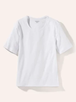 Baumwoll-Basic-Shirt Halbarm