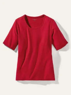 Baumwoll-Basic-Shirt Halbarm