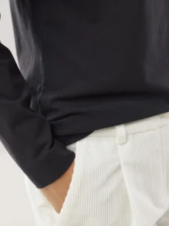 Baumwoll-Basic-Shirt Langarm