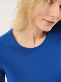 Baumwoll-Basic-Shirt Langarm