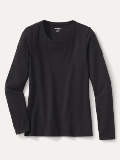 Baumwoll-Basic-Shirt Langarm