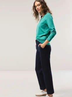 Baumwoll-Basic-Shirt Langarm