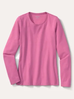 Baumwoll-Basic-Shirt Langarm