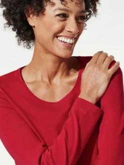 Baumwoll-Basic-Shirt Langarm