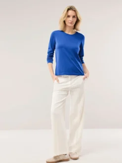 Baumwoll-Basic-Shirt Langarm
