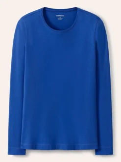 Baumwoll-Basic-Shirt Langarm
