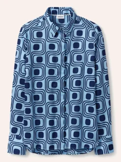 Baumwollbluse mit langer Manschette