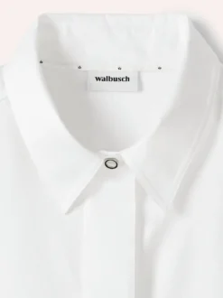 Baumwollbluse mit langer Manschette