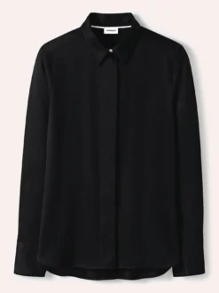Baumwollbluse mit langer Manschette