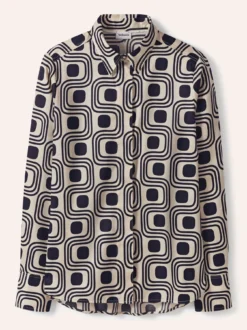 Baumwollbluse mit langer Manschette