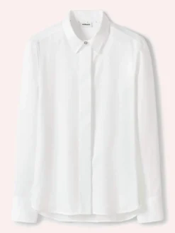 Baumwollbluse mit langer Manschette
