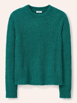Baumwollmix Pullover in Plüschgarn