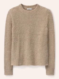 Baumwollmix Pullover in Plüschgarn