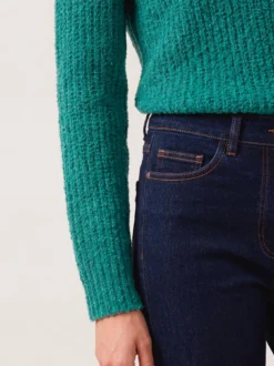 Baumwollmix Pullover in Plüschgarn