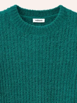 Baumwollmix Pullover in Plüschgarn