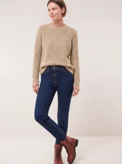 Baumwollmix Pullover in Plüschgarn