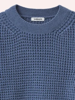 Baumwollpullover in Waffelstruktur