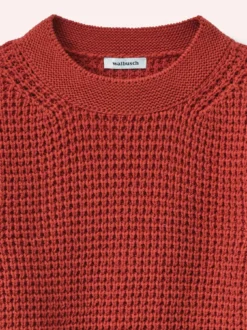 Baumwollpullover in Waffelstruktur