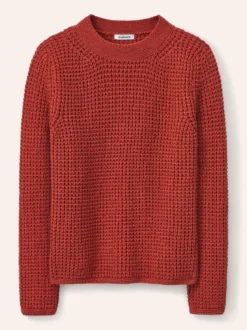 Baumwollpullover in Waffelstruktur