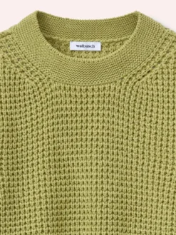 Baumwollpullover in Waffelstruktur