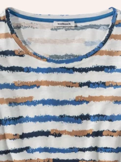 Baumwollshirt Abstract Stripe