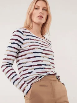 Baumwollshirt Abstract Stripe