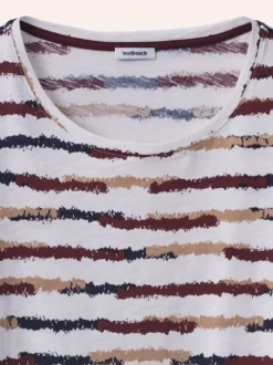 Baumwollshirt Abstract Stripe