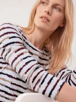 Baumwollshirt Abstract Stripe
