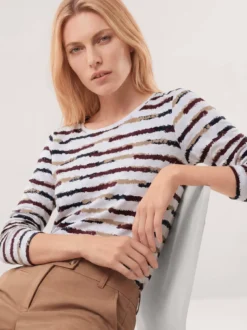 Baumwollshirt Abstract Stripe