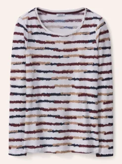 Baumwollshirt Abstract Stripe