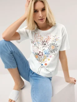 Baumwollshirt Floral
