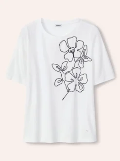 Baumwollshirt Kordelstickerei