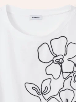 Baumwollshirt Kordelstickerei