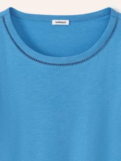 Baumwollshirt Lochstickereiband