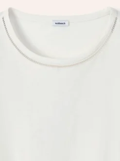 Baumwollshirt Lochstickereiband