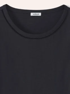 Baumwollshirt Lochstickereiband