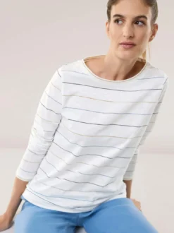 Baumwollshirt Lurexringel