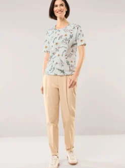 Baumwollshirt mit Blumen
